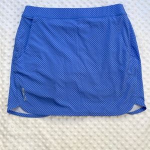 Ralph Lauren Sport, golf or tennis stretch skirt, sz medium, blue w/ white dots
